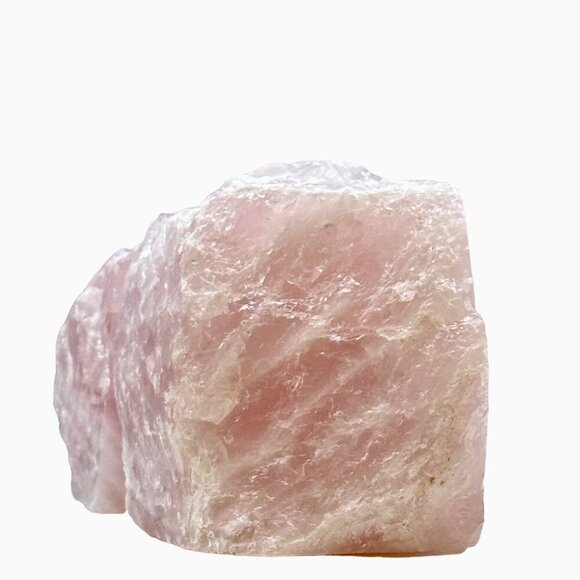 Pink Crystal Bookends Solid Natural Rose Quartz Short Heavy Bookends 6+ lbs (LS) - Picture 3 of 16